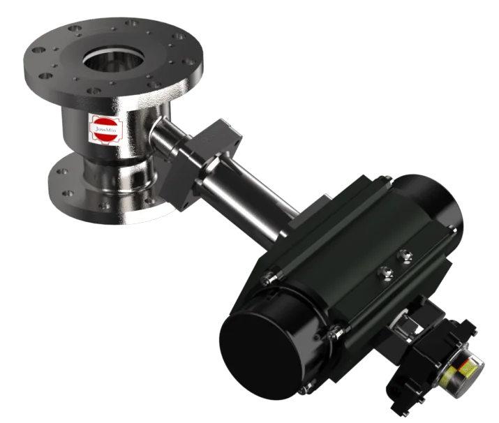 Electropneumatic Flush Bottom Valve with inclined bonnet and Ball obturator, AFR, Solenoid, Position Indicator manufactured by JossMin