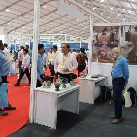 JossMin exhibiting flush bottom valves and pneumatic actuators at Dahej Industrial Expo 2023