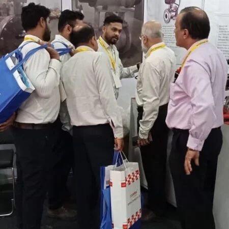 JossMin stall at 3rd Dahej Industrial Expo 2023 — ball valves and automation systems on display