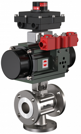 JossMin's Three Way Ball Valve with Electro Penumatic Automations