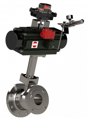 JossMin’s Electro Pneumatic Flush Bottom Valve Electropneumatic Flush Bottom Valve with inclined bonnet and Ball obturator, AFR, Solenoid, Position Indicator manufactured by JossMin